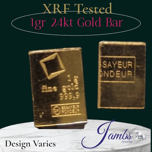1 gram Gold CombiBar™ Valcambi Suisse .9999 Fine Gold Bar #05