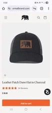 The Normal Brand Leather Patch Dano Hat in Charcoal $30 Snapback One Size New 
