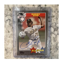 Topps 2022 1987 Baseball Autographs Barry Zito Gold /50 Oakland Athletics