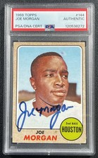 JOE MORGAN PSA AUTH 1968 TOPPS #144 DNA AUTOGRAPH AUTO ASTROS 8272