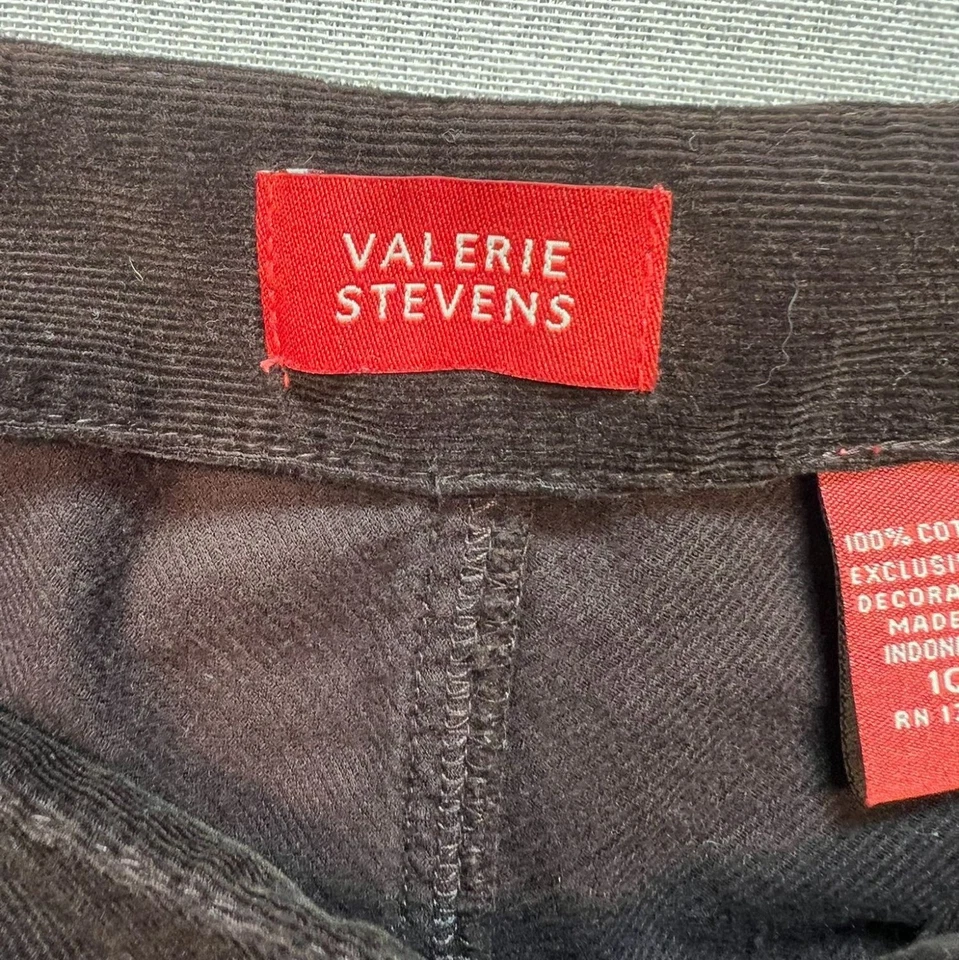 Falda de pana Valerie Stevens para mujer Y2K Preppy talla 10 marrón retro occidental Foto 2 de 4