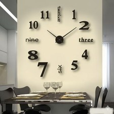 Soundless Large-sized 3D Wall Clock