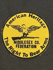 NEW JERSEY "AMERICAN HERITAGE THE RIGHT TO BEAR ARMS” Patch