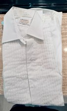 Vintage Arrow RSVP Shirt Men 16 32 White Tuxedo Pleated 70s Out of Packaging