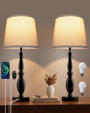 EppieBasic Table Lamps for Living Room Set of 2, Farmhouse Lamp for Bedroom 2...