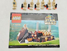 LEGO 7126 Battle Droid Carrier Star Wars Vintage Retro Instructions 2001 Figures