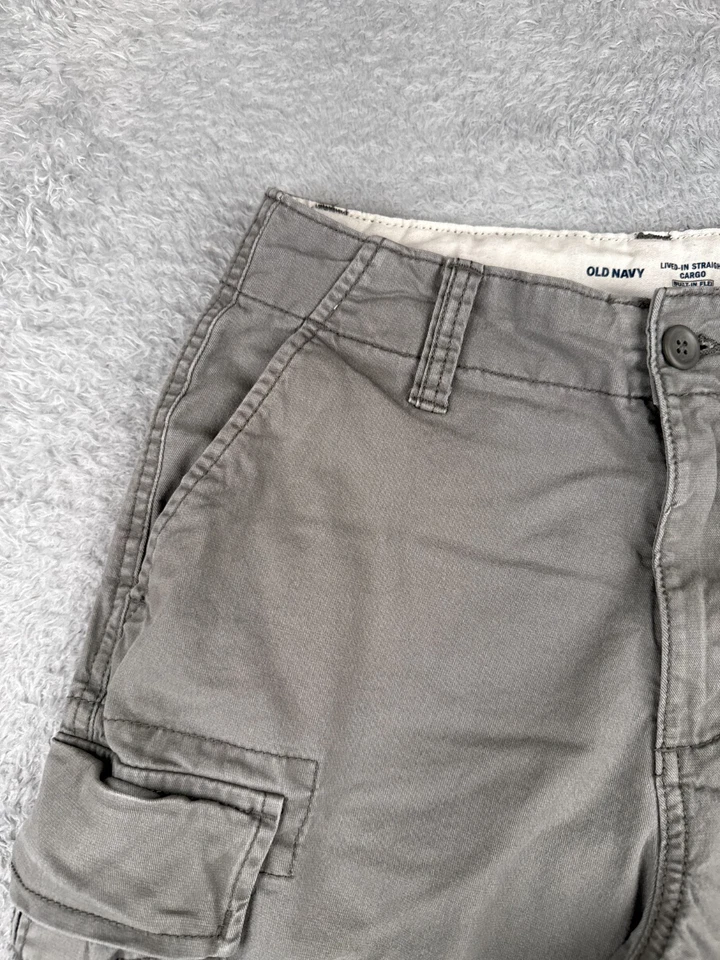 Pantalones Cortos Dockers Hombres 28 Gris Vivido en Carga Recta Incorporado Flex Algodón 28x10 Foto 4 de 4