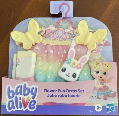 Hasbro~Baby Alive~Flower Fun Dress Set w/ Bag & Hair Accessory~G3466~NEW