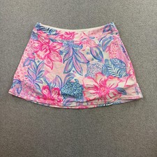 Lilly Pulitzer Skort Girls Large Pink Luxletic Floral Golf Tennis Active