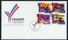 CANADA 1994, XV COMMONWEALTH GAMES FIRST DAY COVER !! M125