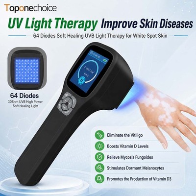 308nm UVB Phototherapy Lamp 64 Diodes Efficient Treatment for Skin Care Home Use