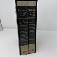 Mammals of the World, Johns Hopkins Press, Hard Cover 2 Book Set With Slipcover