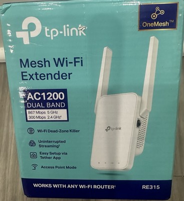 OPEN BOX  TP-Link AC1200 RE315 Wi-Fi OneMesh Extender, 1.2Gbp booster, Dual Band