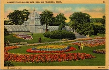 San Francisco CA Golden Gate Park Conservatory Postcard