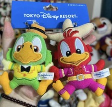 Tokyo Disney Resort Jose Carioca & Panchito Plush Badge Set Three Caballeros