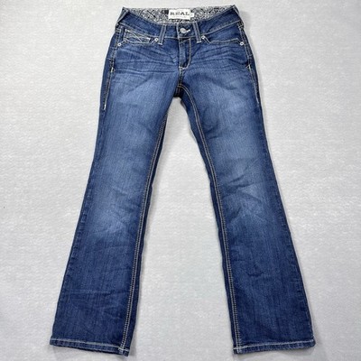Ariat Women's Jeans 27S Mid Rise Boot Real Blue Jeans Blended Denim