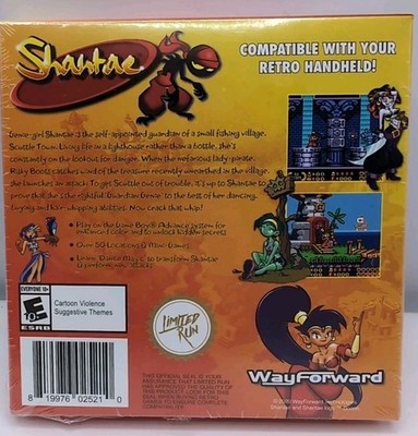 Shantae Nintendo Game Boy Color GBC, 2021 WayForward Limited Run