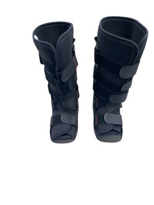 Orthopedic Medical Walking Boot -  LARGE Exceltrax Black Red Adjustable Brace