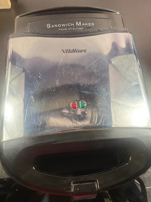 VillaWare Sandwich Maker 4 At A Time-Model 5645-Used/Works Well