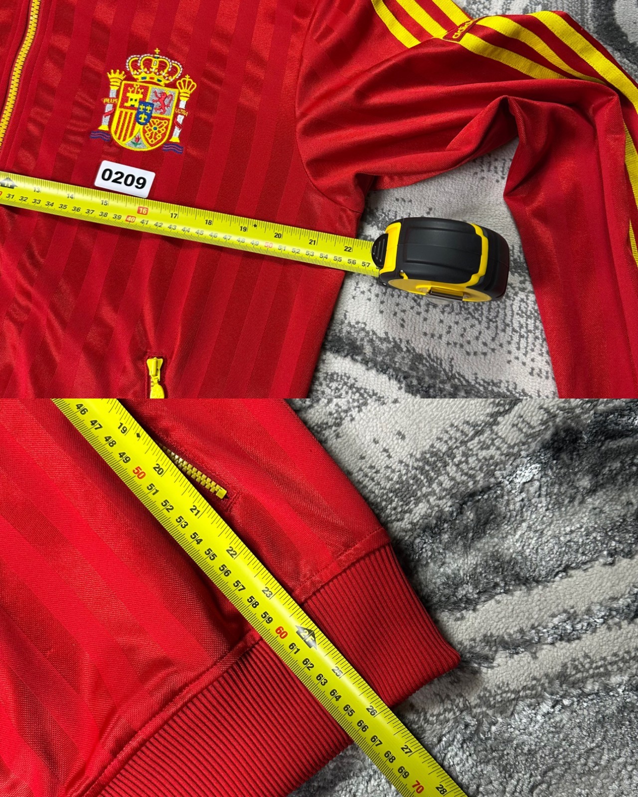 VTG Adidas Spain 2000's Y2K World Cup Espana Oversized Medium Red Track Jacket image 7