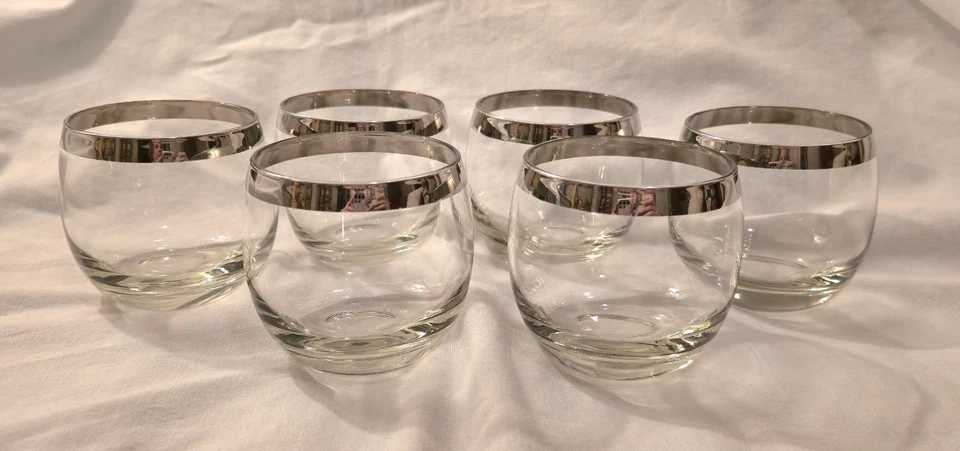 Vintage Midcentury Modern Dorothy Thorpe Style Lowball Glasses Set Of 6  - Image 2 of 4