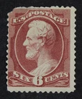 CKStamps: US Stamps Collection Scott#208 6c Lincoln Mint HR OG Small Thin