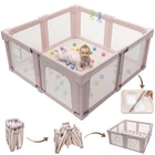 Seeday 51" Foldable Baby Playpen with Mat, Playpen for Babies and Toddlers wi...