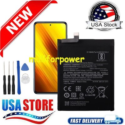 New Replacement Battery BN57 for Xiaomi MI Poco X3 NFC M2007J20CG M2007J20CT
