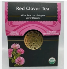 Buddha Teas Certified Organic Red Clover Tea 18 Tea Bags 5/2028