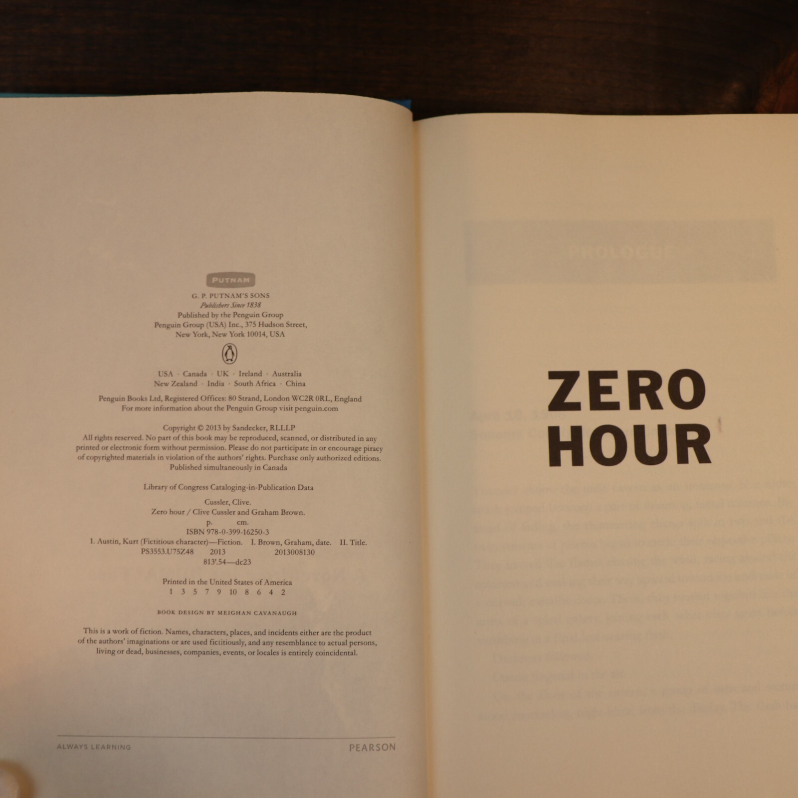 The NUMA Files Zero Hour by Graham Brown and Clive Cussler (2013) HC