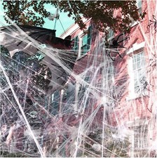 1400 sqft Halloween Spider Web Decorations, Super Stretch Fake Spider Webs.
