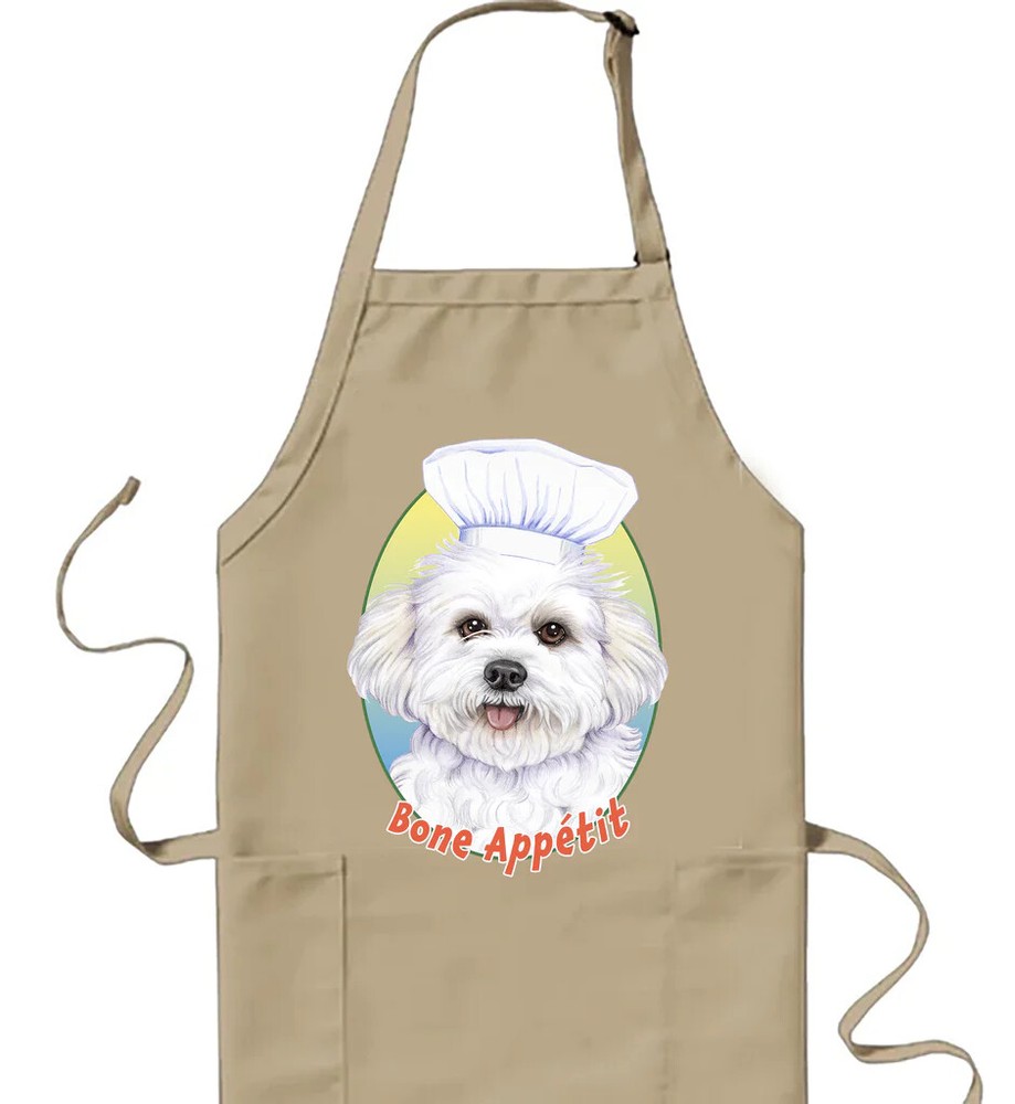 Bichon Frise Dog Lover's Cooking Apron for Pet Owners