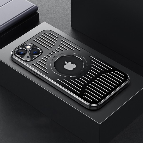 For iPhone 15 16 Pro Max 14 13 12 Magsafe Metal Shockproof Heat Dissipation Case - 第 14/18 張圖片