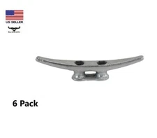 6 pack 6" Cast Iron Galvanized Dock Cleat Rope Tie Down Anchor Marine Boat Multi