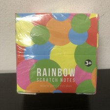 RAINBOW Scratch Notes Art for Kids - 100 Mini Rainbow Scratch Paper Sheets w...
