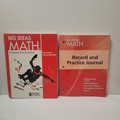 Big Ideas Math and Practice Journal 2 Book Lot, by HOLT MCDOUGAL 2011