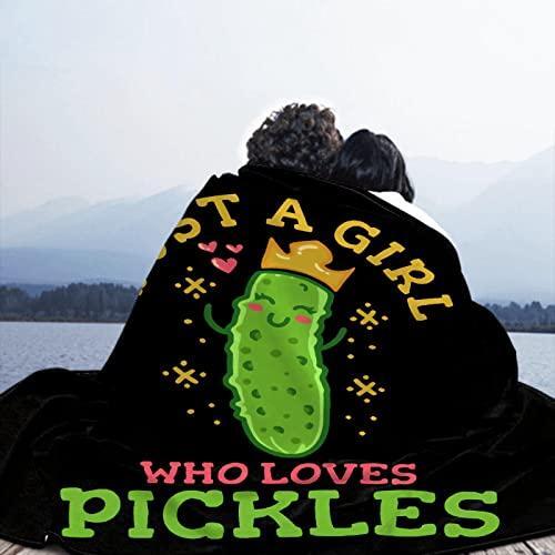 Pickle Decke – Lustige Gurken-Decke Aus Plüsch, Super Weich & Warm, Perfektes Geschenk