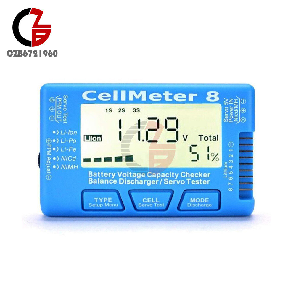 Rc Battery Monitoring Module RC Battery Monitor RC Cellmeter 8 - Digital Battery Checker & Voltage ...