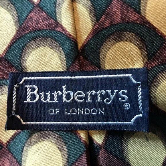Burberry London ретро абстрактный печать шелковый галстук - Изображение 4 из 4