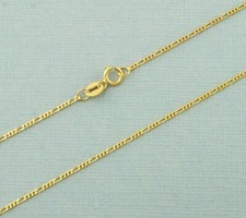 Solid 9ct Gold Figaro Chain 16", 18", 20", 22", 24" Hallmarked! New! 1.2mm