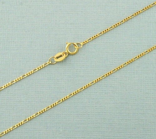 Solid 9ct Gold Figaro Chain 16\