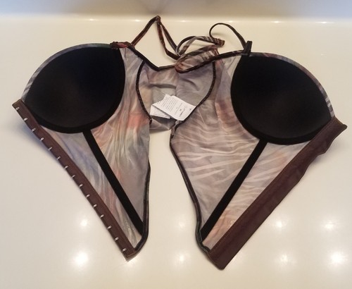 Shein Bae Para Mujer Talla Mediana Tank Bustier Corsé Malla Top Gancho/Ojo Cebra Nuevo con Etiquetas - Imagen 12 de 17