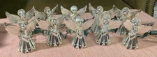 Vintage Santa's Factory Christmas Lighted Angel Orchestra (Silver - 10pc string)