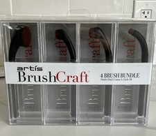 New Artis Brush Craft 4 Brush Bundle Set - Oval 6, Oval 3, Linear 1, Circle 1R