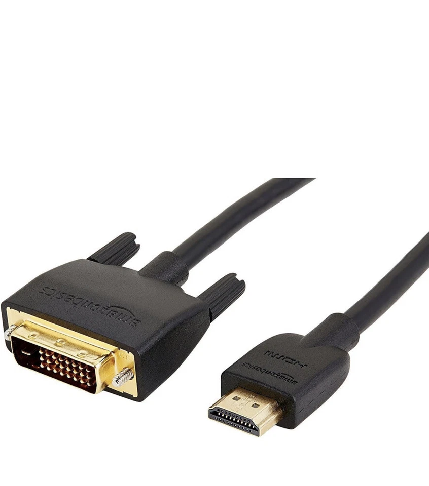 Amazon Basics HDMI to DVI Adapter Cable, Black, 3 Feet, 1-Pack 3 ft New - Image 3 of 4