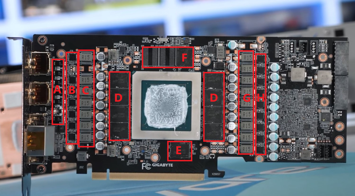 GIGABYTE RTX 3080 VISION サーマルパッド、グリス交換済み GIGABYTE RTX 3080 VISION サーマルパッド、グリス交換済み GIGABYTE