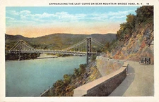 Bear Mountain Bridge Road New York Hudson River Westchester postcard color