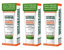 3 Pack - TheraBreath Fresh Breath Toothpaste, 4 oz