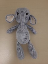Elefant Amigurumi Häkeltier gehäkelt Deko Handarbeit 25 cm