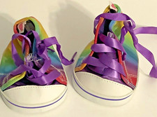 Build a Bear Sneakers Rainbow High Top Ribbon Tie BAB 2018 One Pair
